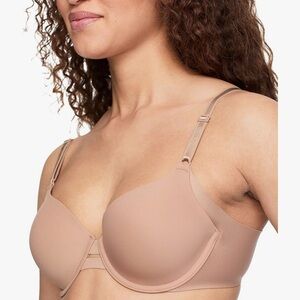 Warner Bra 36 D underwire beige New side coverage